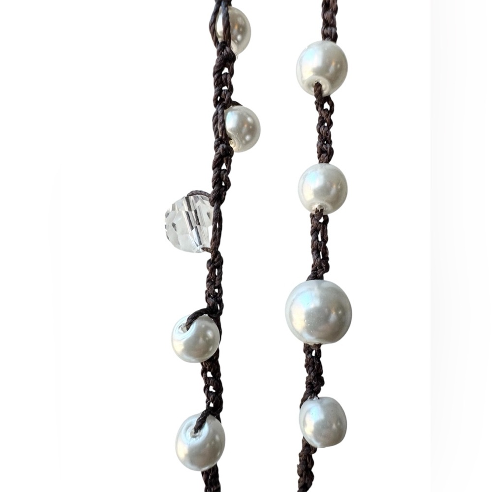 Skeeter & Co. Crocheted Pearl & Crystal Necklace |
20”